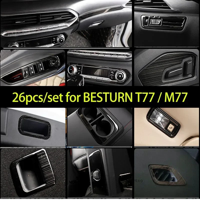 26pcs/set for FAW BESTURN T77 2019-2021 Lada X-cross 5 2022 Black Interior