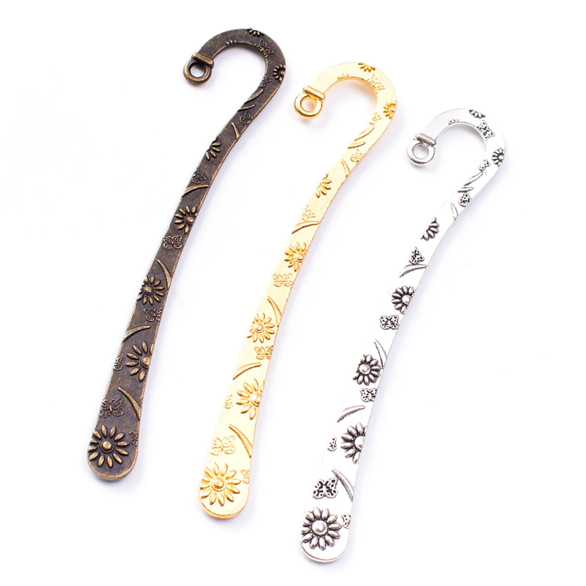 

Bookmarks Metal Sun Flower Marque de Page Gold Bronze Silver Tone 81x15x3mm