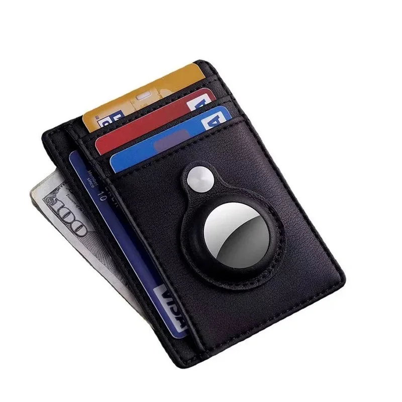 2021 For AirTag Card Wallet Bag Designer Protector With Metal RFID Magnetic Shockproof PU Anti Scratch Fall Protect Shell Cover