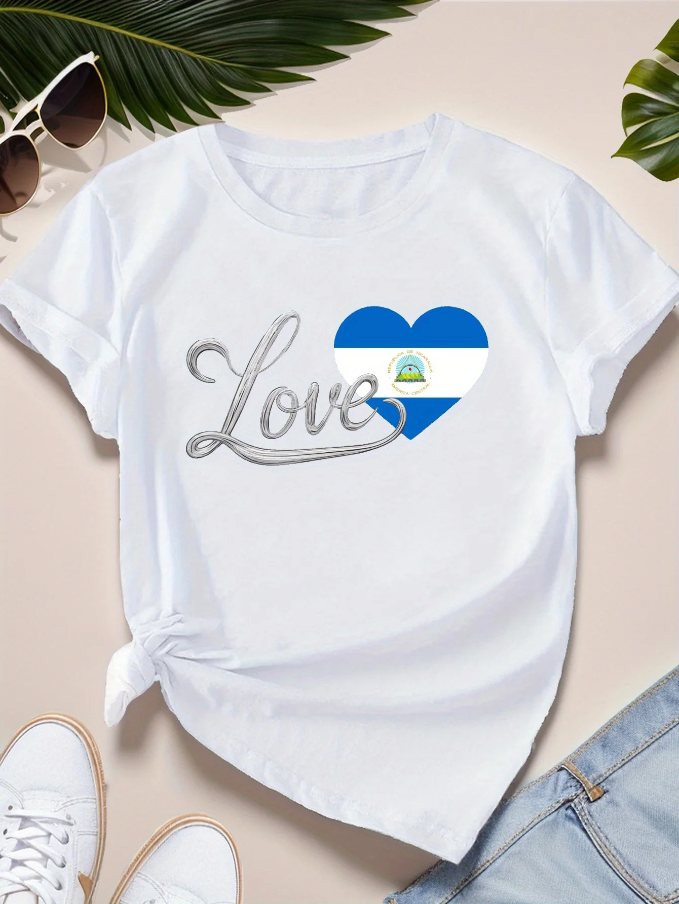 تي شيرت نسائي مريح من نيكاراغوا ملابس جمالية #2