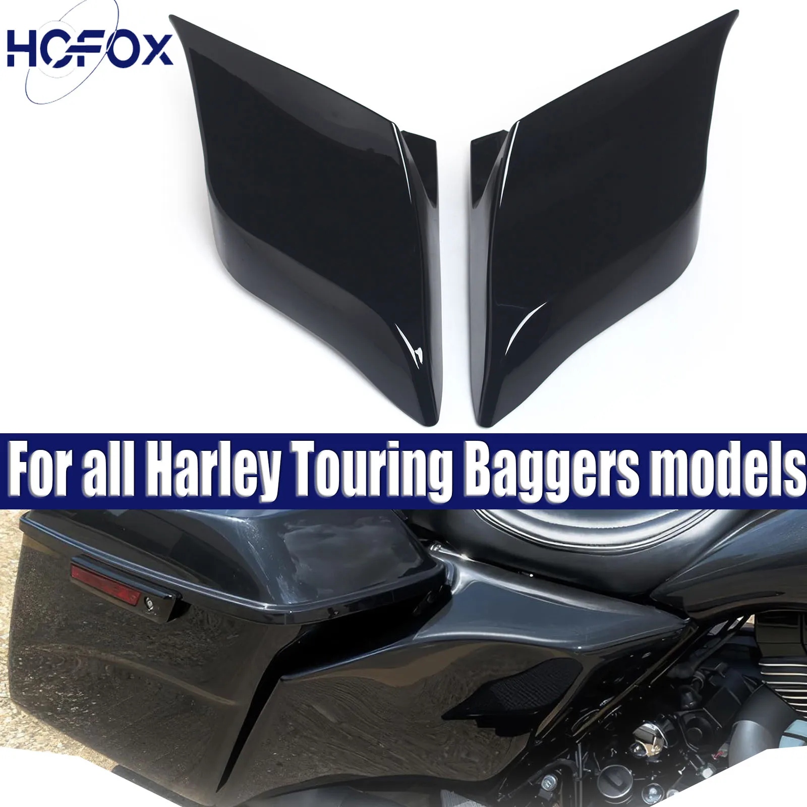 For all Harley Touring Baggers models 2009-2013 Motorcycle Stretched Extended Side Cover Panel