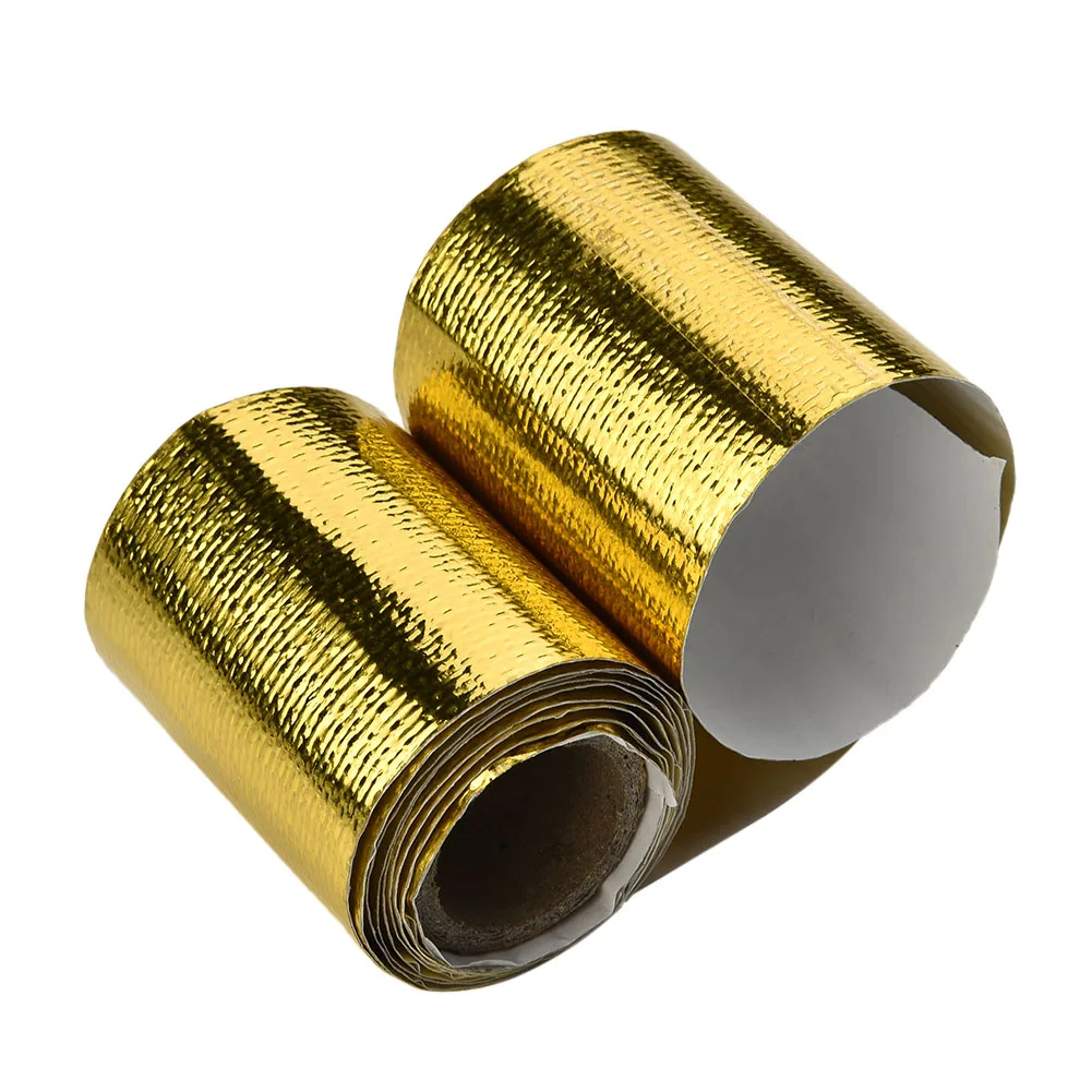 Practical Quality Heat Shield Wrap Tape Car Exhaust Heat Insulation Reflective 1 Roll 100 X 5cm Exhaust Tape Fiberglass