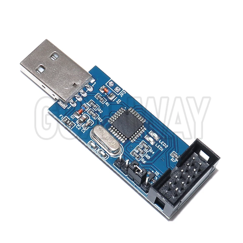 USBASP USBISP AVR مبرمج USB ISP USB ASP ATMEGA8 ATMEGA128 دعم Win7 64K 10Pin إلى 6 Pin لوح مهايئ