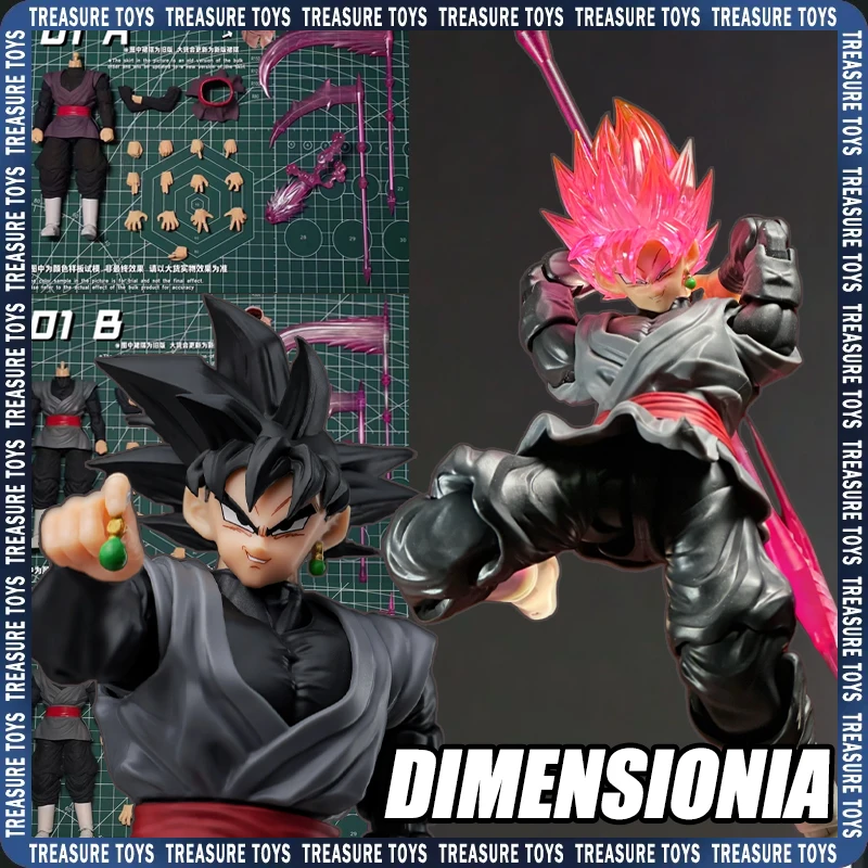 Figura de Acción Black Goku de Dimensionia Workshop, Dragon Ball Super Saiyan Son Goku, Figuras de Anime, Modelo Rose Goku, Juguetes de Regalo