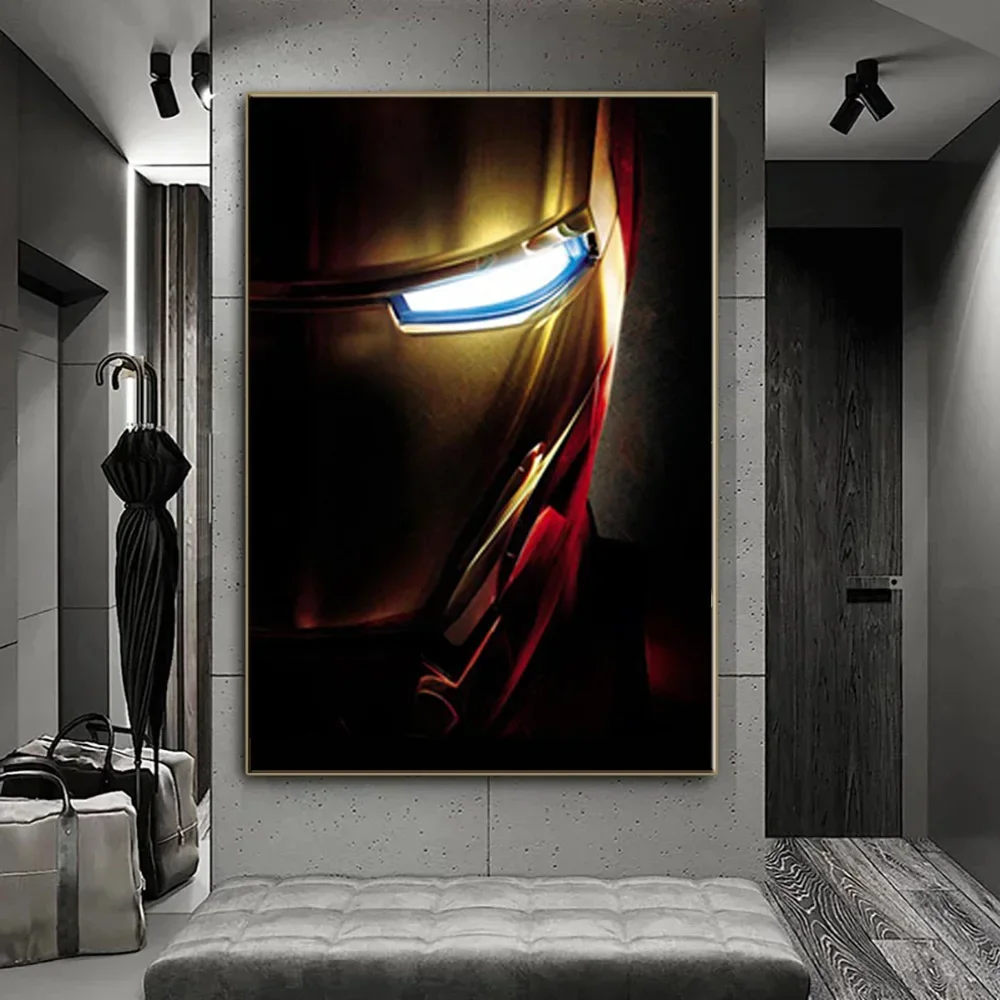 MINISO Marvel Superheroes Iron Man Series Home Living Room Bedroom Decorative Art Posters Kids Room Wall Mural Canvas HD Prints - Image 5
