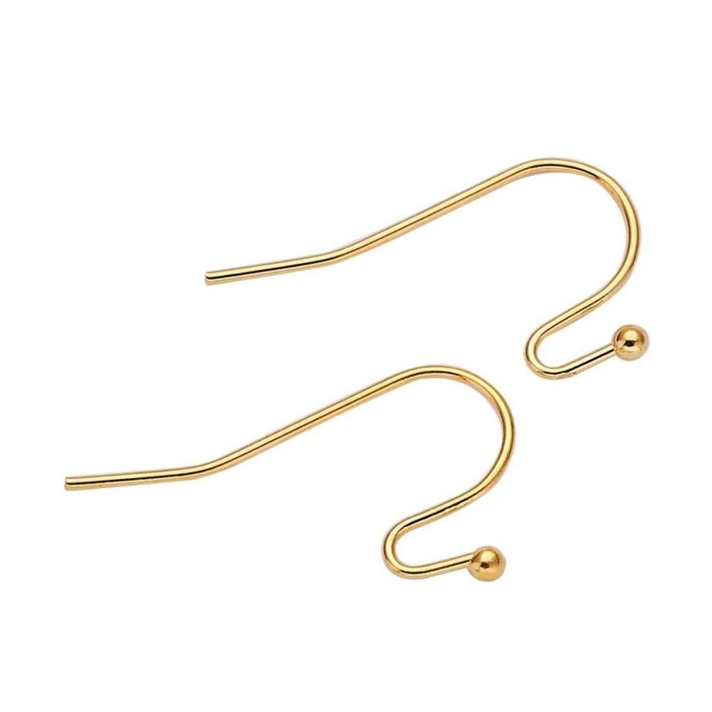 10pcs 316L Stainless Steel Golden Plated Earrings S Shape Fish Hook Wire Jewelry Making DIY Findings Accessory Design Wholesale