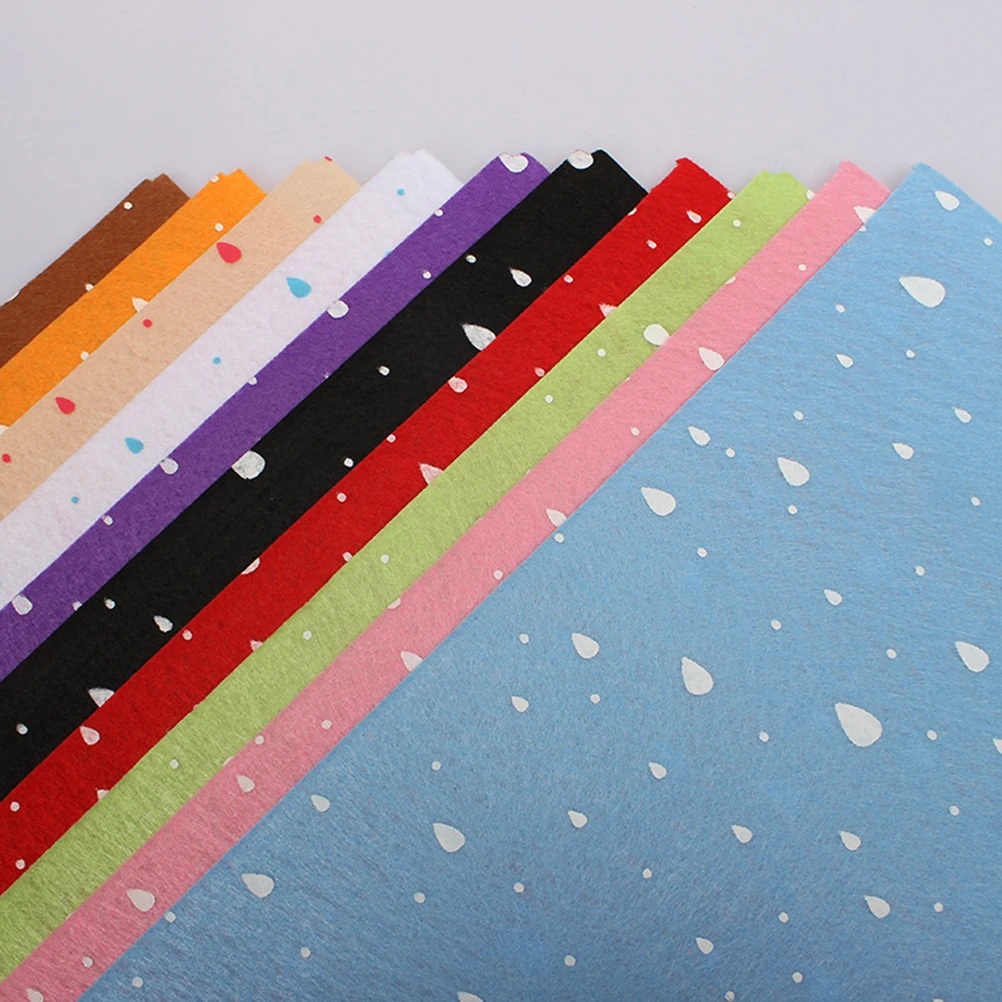 

10pcs Raindrop Fabric Set Children Nonwoven Material Diy Felt Chips DIY Felt Cloth Craft Supplies Art Project