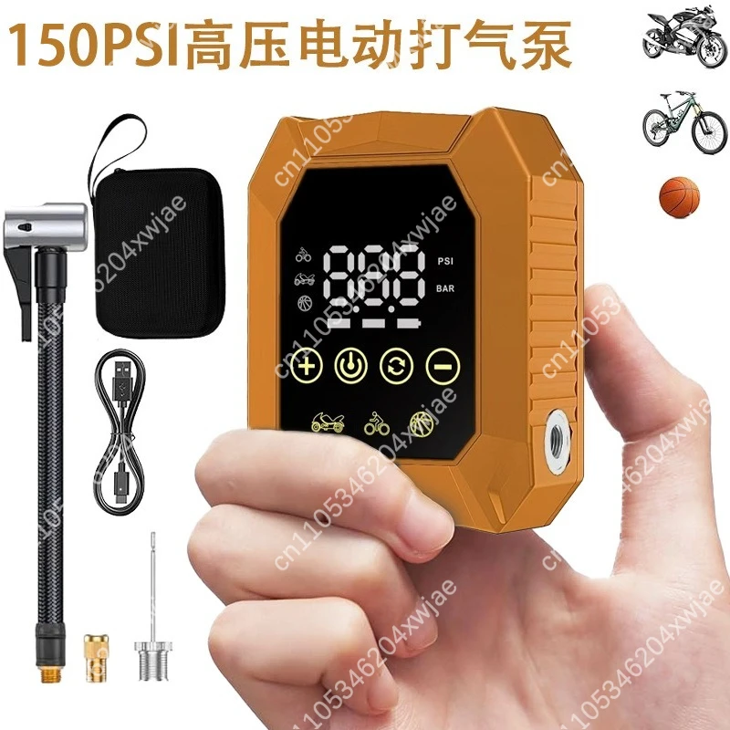 

Портативный электрический воздушный насос, мини-умный надувной насос с ЖК-дисплеем для дорожного MTB мотоцикла, велосипеда