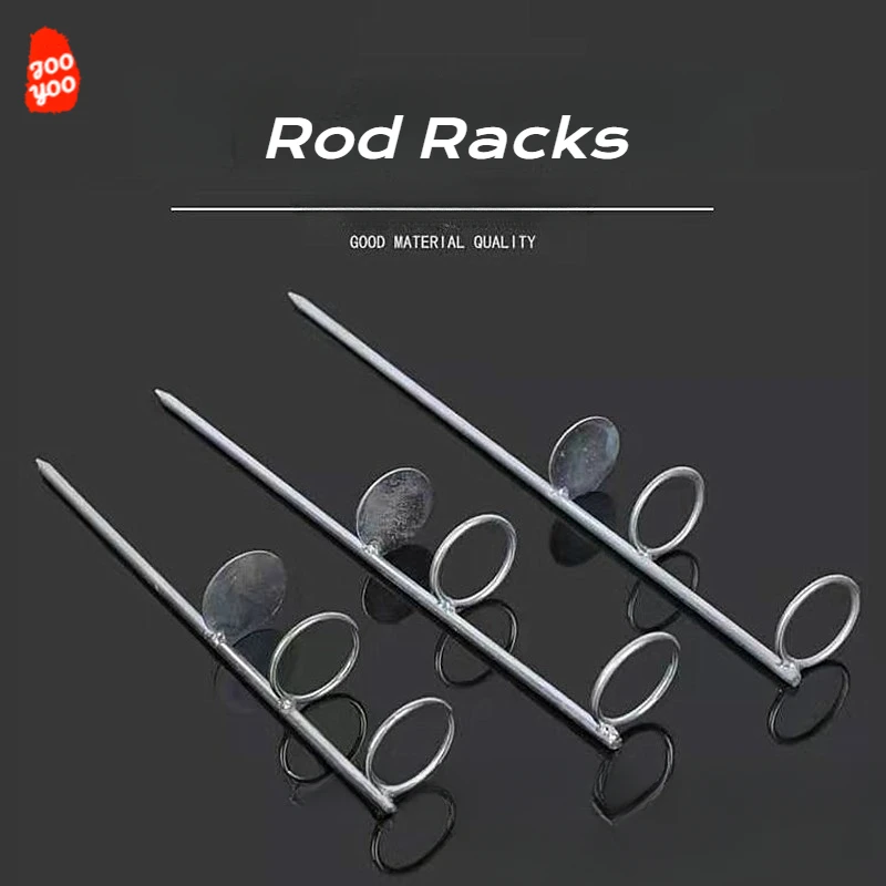 

1PC Fishing Rod Bracket Simple Bracket Single Fork Bracket Fishing Rod Bracket Double Ring Bracket Fishing Tools Gear Supplies
