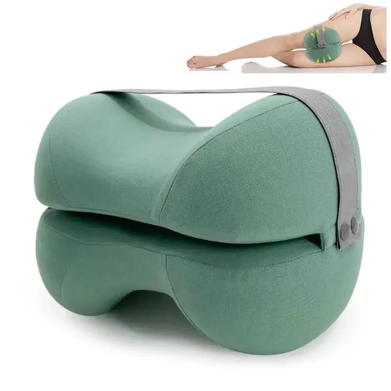 Memory Foam Knee Pillow for Side Sleepers with Straps Soft Leg & Knee Pillow Memory Foam Leg Pillow for Side Sleepers
