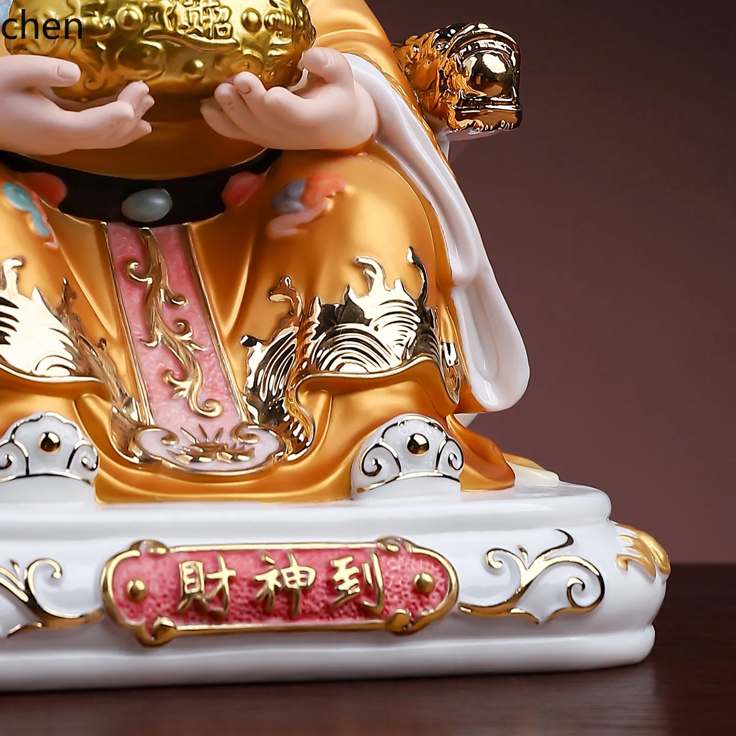 Cz1 seven treasures ceramic cornucopia god of wealth statue god of wealth  statue ornament for home office worship of wealth god