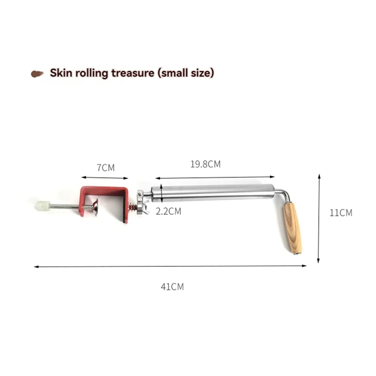 

【Home-Tools!】Smooth Non-Stick Dough Roller for Pastry Pasta Pizza Cookie Bread Labor Saving Bakery with Wooden Handle Small