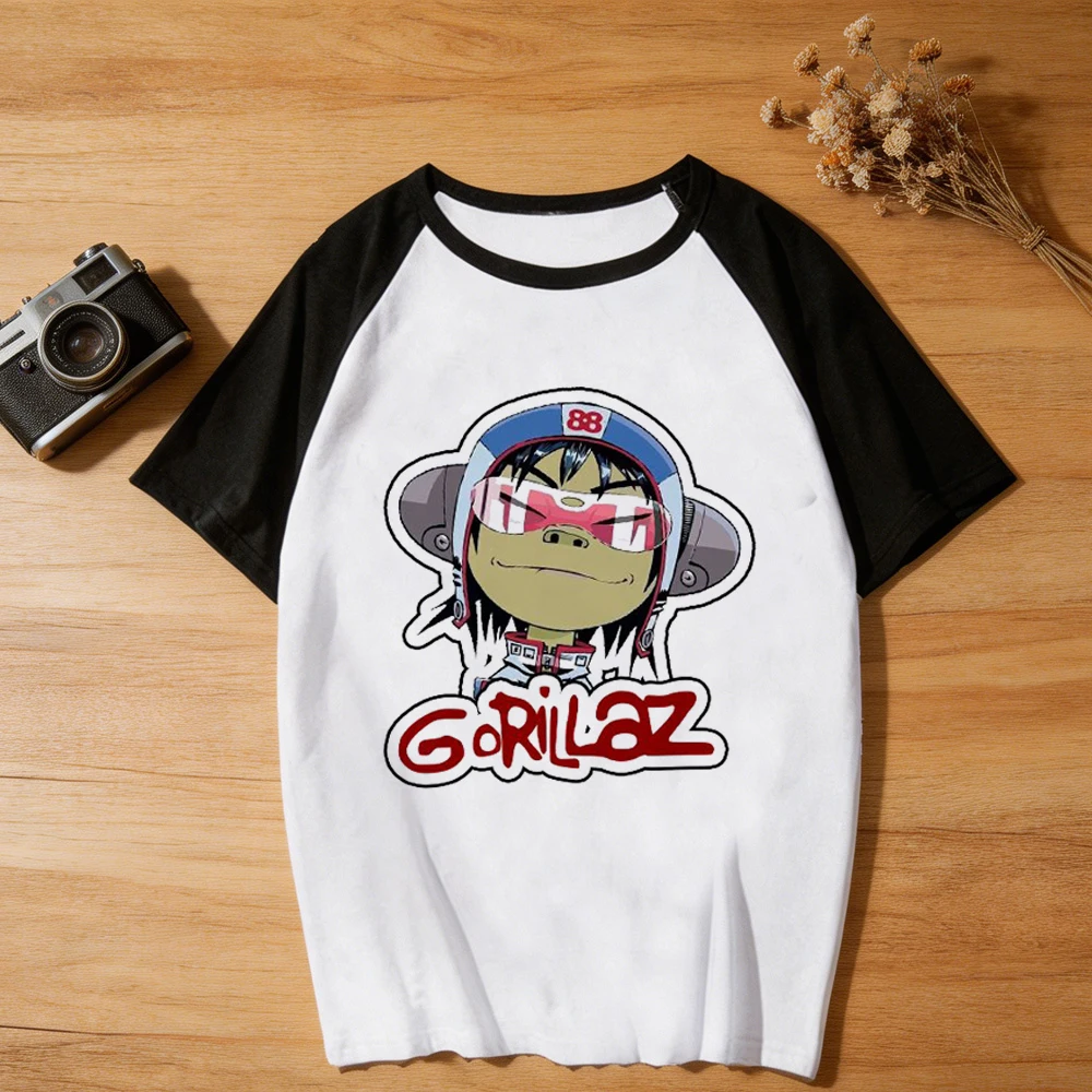 Gorillaz shirt women jojifuku vintage graphic shirt japanese gyaru korean fashion gothic Retro