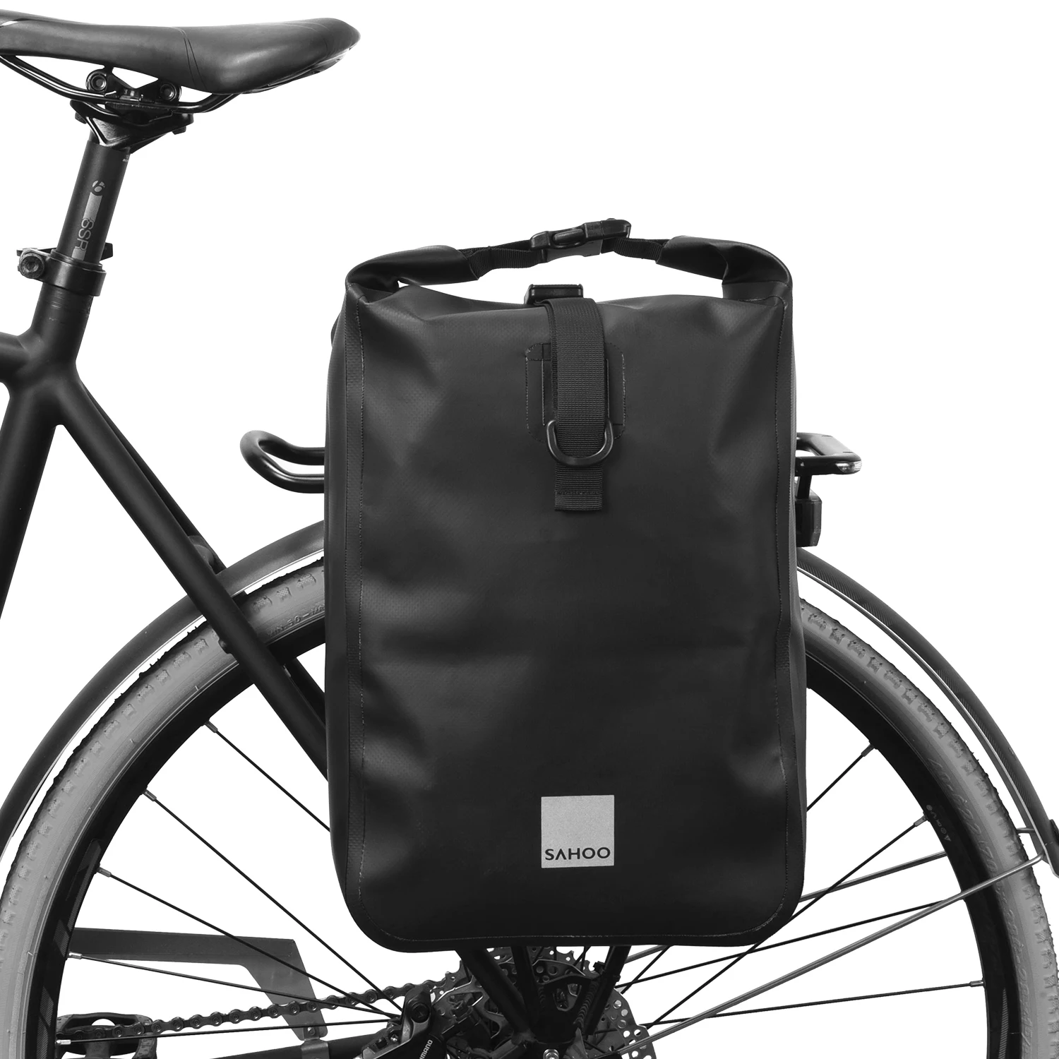 SAHOO Radfahren Fahrrad Rücksitz Kofferraum Tasche Große Kapazität Packtaschen Reflektierende Hinten Tasche Wasserdichte Fahrrad Lagerung Tasche – Detail 10