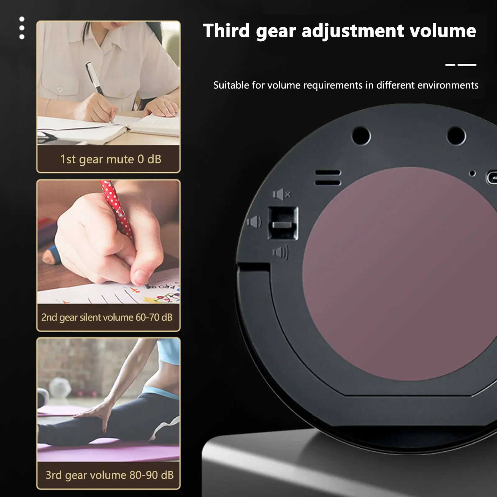 LED الرقمية الروتاري الموقت USB قابلة للشحن المغناطيسي الطبخ تذكير ساعة تنبيه 3-Level حجم الخلفي قوس تصميم أدوات المطبخ #1