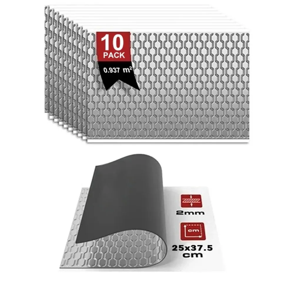 2mm Car Sound Deadening Self Adhesive Mat Sheets Sound Deadener Mat Noise Dampening Noise For Car Camper Van Trunk Door Floor