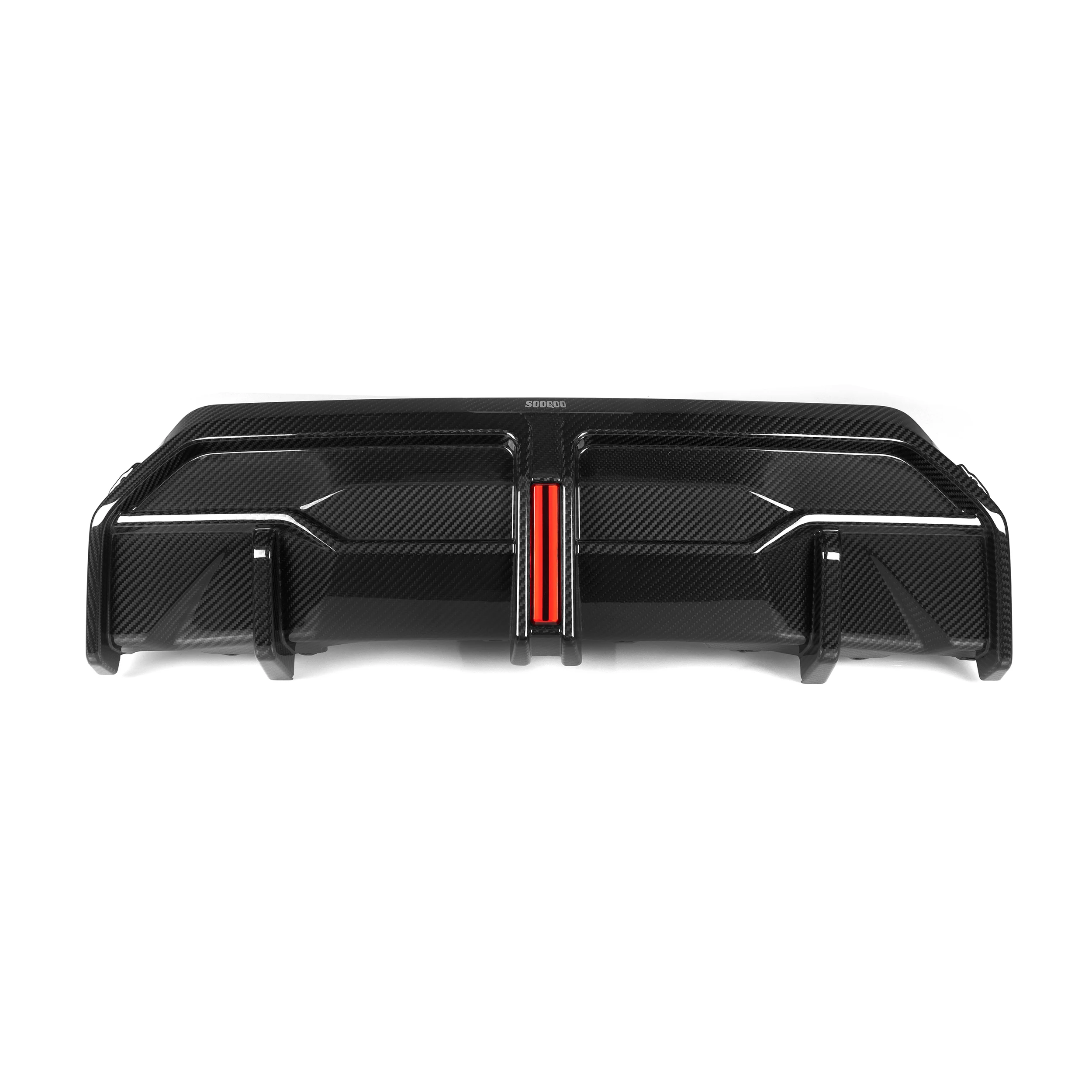 Hot selling：100% Dry Carbon Fiber Rear Bumper Diffuser Lip for G42 M240 S-line Coupe 2022+ SQ Style With Led Light Rear Diff