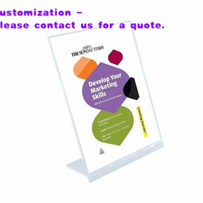 custom.APEX Customized A4/A5/A6 Acrylic Display Stand Detachable  L Shape Display Rack Table Menu