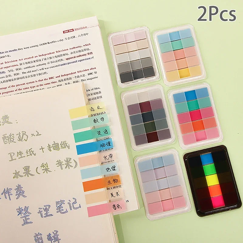 2 Box 200pcs  Stickers Extractable Sticky Tabs Page Markers Sticky  Tabs Writable Page Sticky Notes Transparent Color