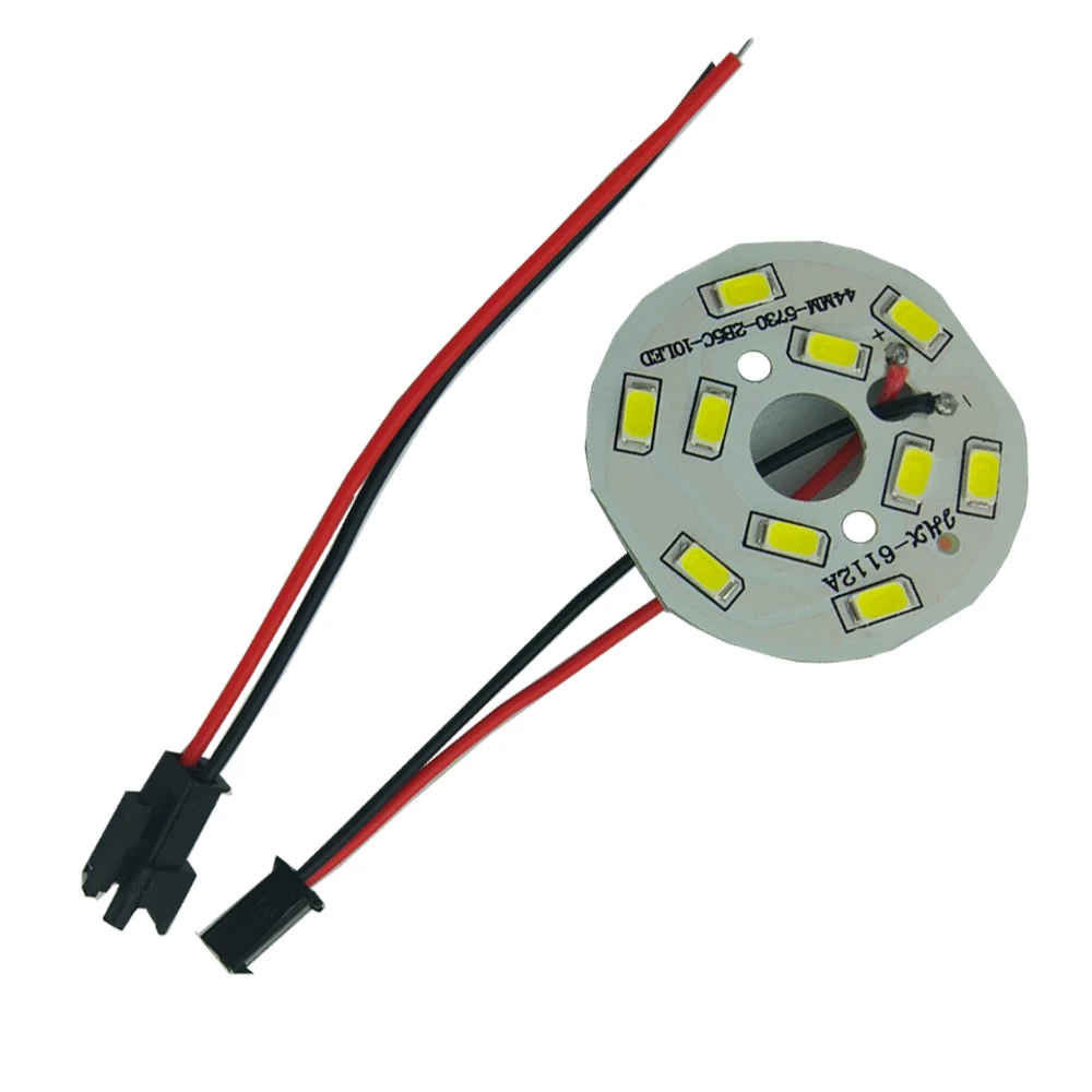 8p 5W 9 w1 2W LED PCB tablica świetlna zainstalowane chipy SMD 5730 LED 2 piny wtykowe złącze przewód męski na żeński do Crystal Light żarówki DIY