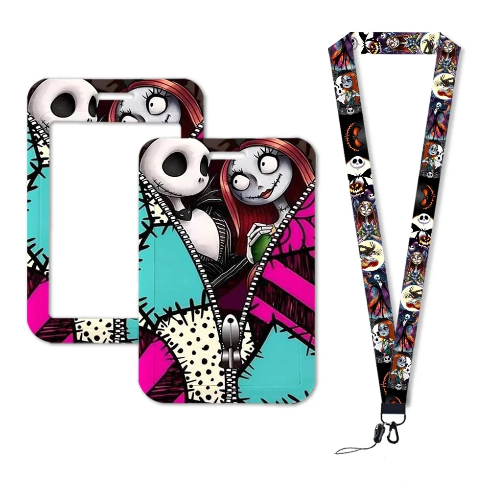 The Nightmare Before Christmas Lanyard ID Card Cover Pass, Mobile Phone Danemark ge Holder, Key Ring Neck Straps, Medical Accessrespiration