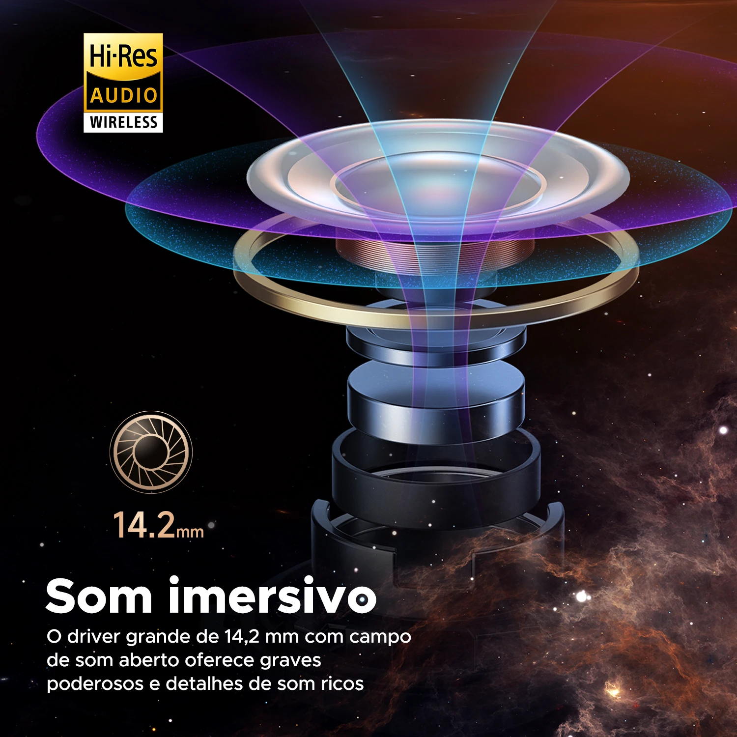 سماعات أذن Air3 Deluxe HS fone de ouvido sem fio عالية الدقة صوت بلوتوث com LDAC، 14,2 مم Grande Driver، Detecencia داخل الأذن