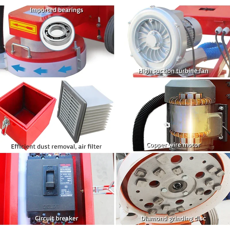 Multifunctional Floor Grinder Polisher For Marble Granite Terrazzo Floor Treatment