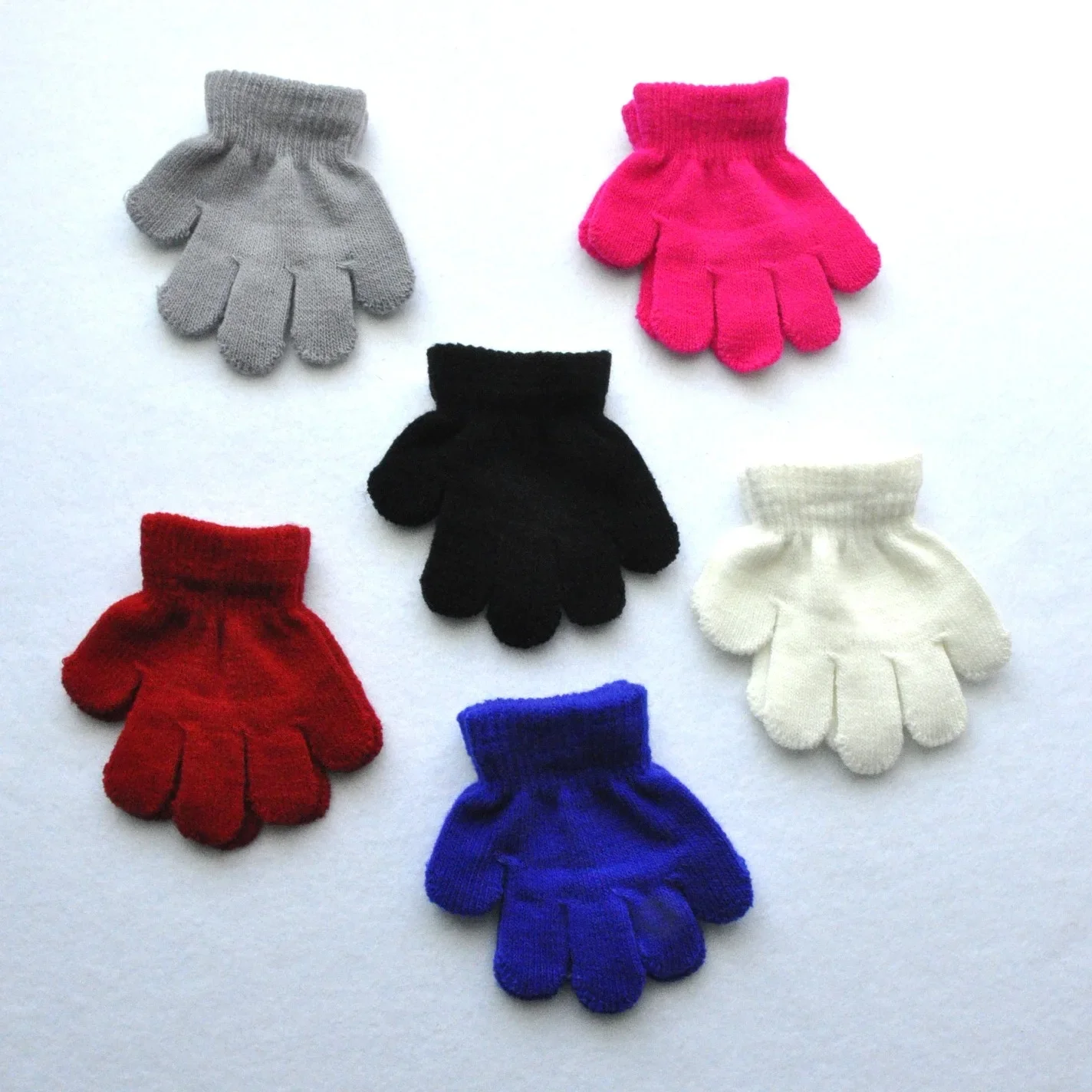 Children Winter Warm Gloves 1-3years Baby Girls Baby Boys Toddler Knitted Acrylic Gloves