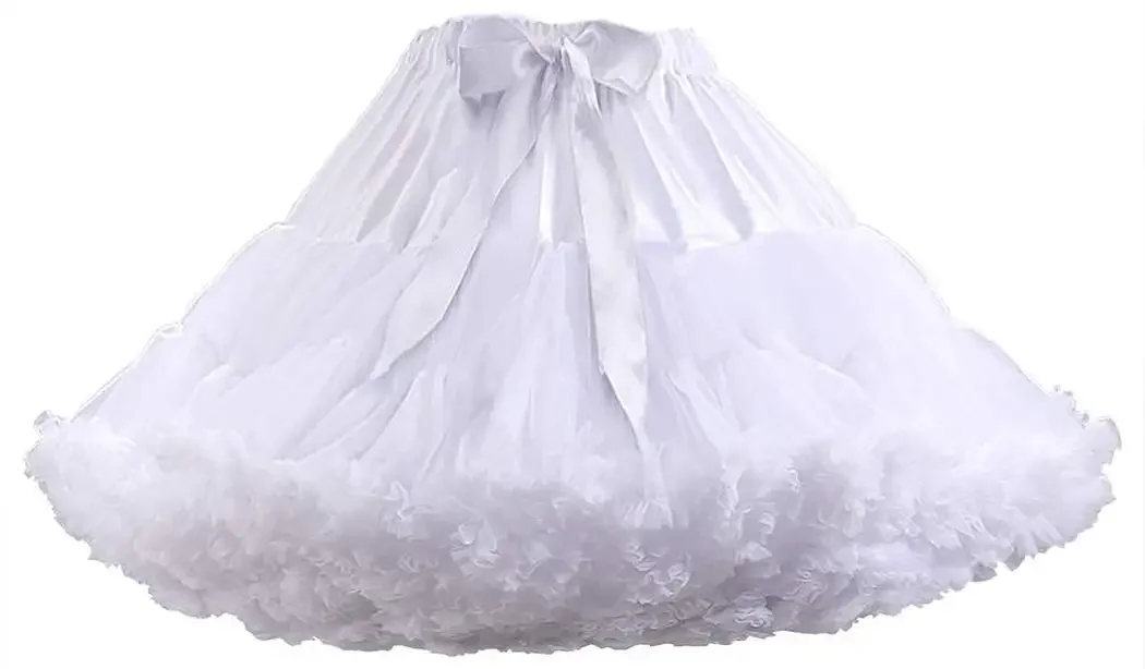 

Women's Petticoat Skirts Chiffon Tulle Skirts Underskirt Length 40cm Tutu Ballet Dress Puffy Cosplay Costume