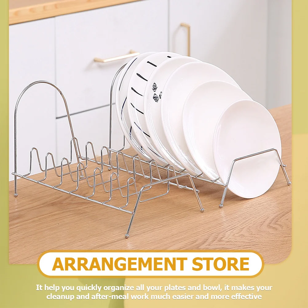 

Rustproof Dish Rack Stainless Steel Kitchen Organizer Countertop Utensil Holder Modern Design Space Saving Housewarming Holiday