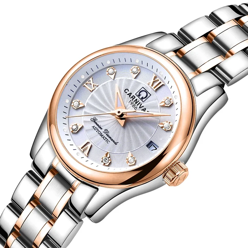 IW Carnival Automatic Movement Luxury Mechanical Wrist Watches Simple Waterproofing Luminous Sapphire Mirror Watch For Women
