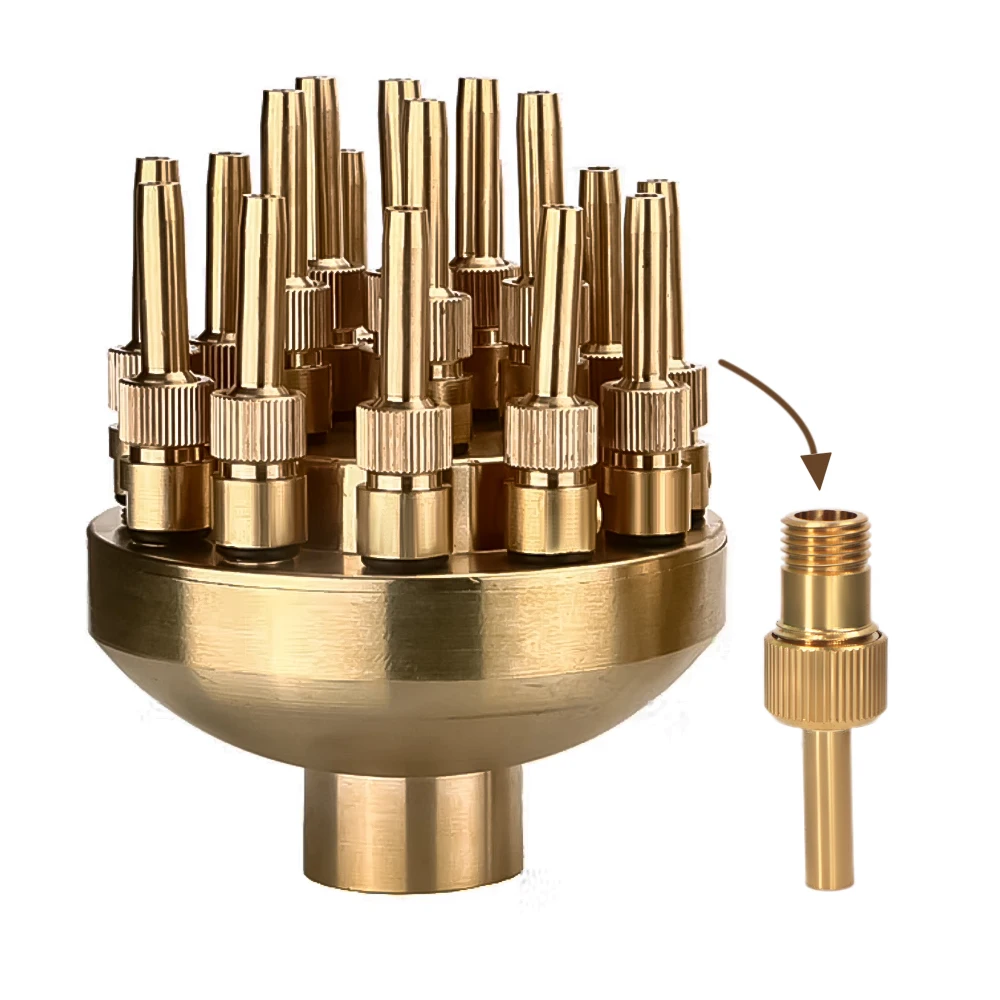 M6 M8 M10 M12 Garden Adjustable Fountain Nozzle Brass Micro Courtyard Straight Water Pond Jet Decorate Irrigation Sprinkler Head