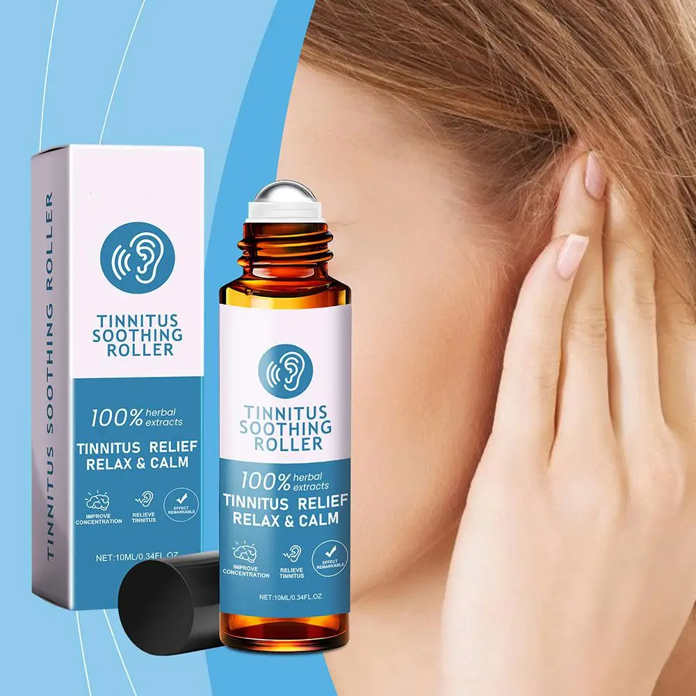 10ml Tinnitus Relief Roller Ear Ringing Soothing Relieve Essential Listening Ear Oil Earache Treat Discomfort Headache Prot M7p0