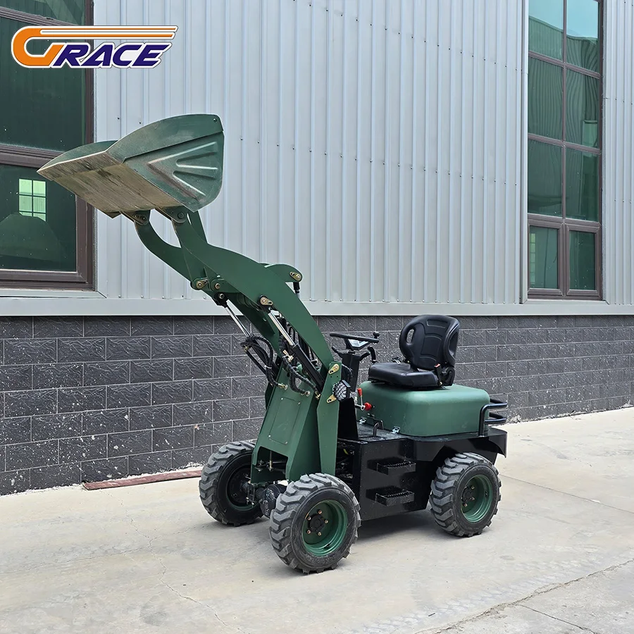 الجملة جرافة انزلاقية صغيرة مع 4 في 1 وكيل توظيف دلو Minicargador كفاءة تشغيل عالية جرافة انزلاقية التوجيه