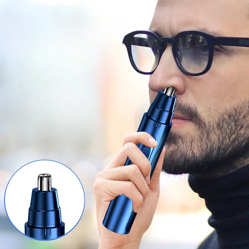 Electric Nose Hair Trimmer Ear Nose Hair Trimmer Professional Painless Nose Rimmer for Men Women Hair Black Blue Color