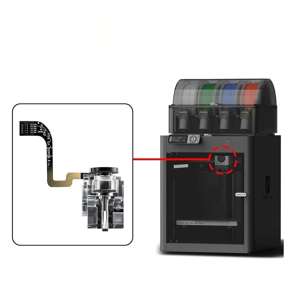 Filament Detection Module Featuring Shielded Ribbon Cable and Locking Connector for Stable Data Transmission in For 3D Printers