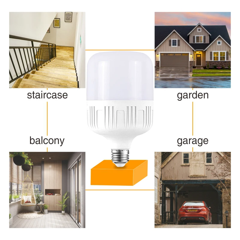 Sound Sensor LED Bulb Voice Light Control Garage Lamp E27 AC220V Cold White 6500K For Stair Pathway Warehouse Graden