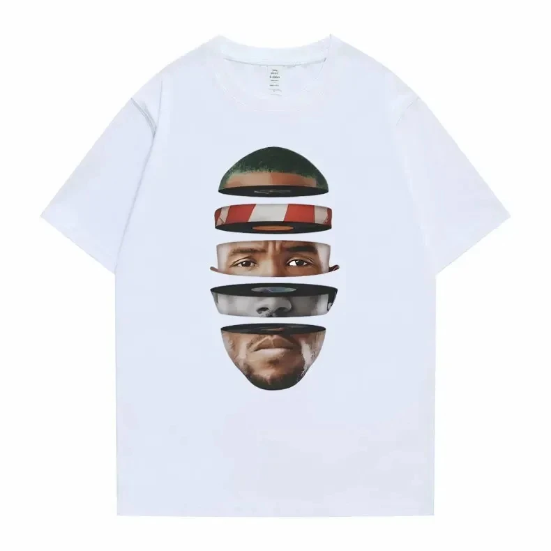 

Best Famous Rapper Frank Hip Hop Fashion T-shirt Male Ocean Oversized T Shirts Blond Hip-Hop Tshirt Men Women Casual Cotton Tees