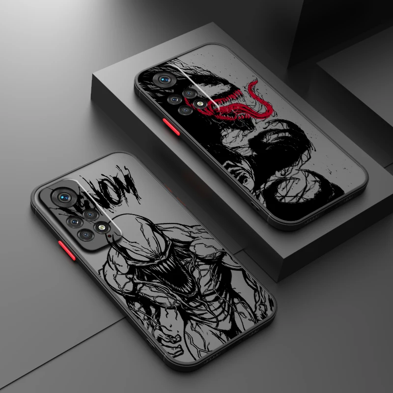 Venom Popular Art Cool Marve Frosted Translucent For Redmi 8 3 9A 9C 9AT 9 9T 13R 10A 10C 10 11A 12C 12 13C 5G Funda Phone Case