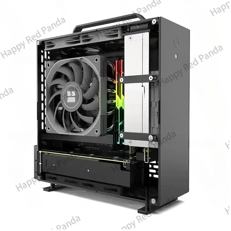 In Stock Lzmod Mini A24-V5 2.0 Dual Slot Single Display 1U Power Supply ITX Chassis Double-Sided Chamfering