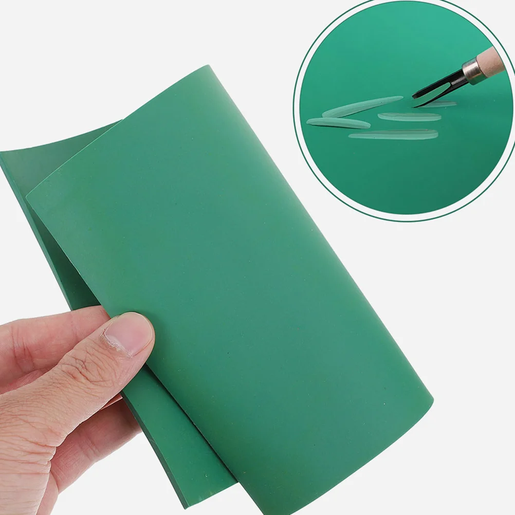 4 Pcs Cutting Board Engraving Rubber Sheet Plate Mats Handcrafts Green Pvc Pads Crafting Child