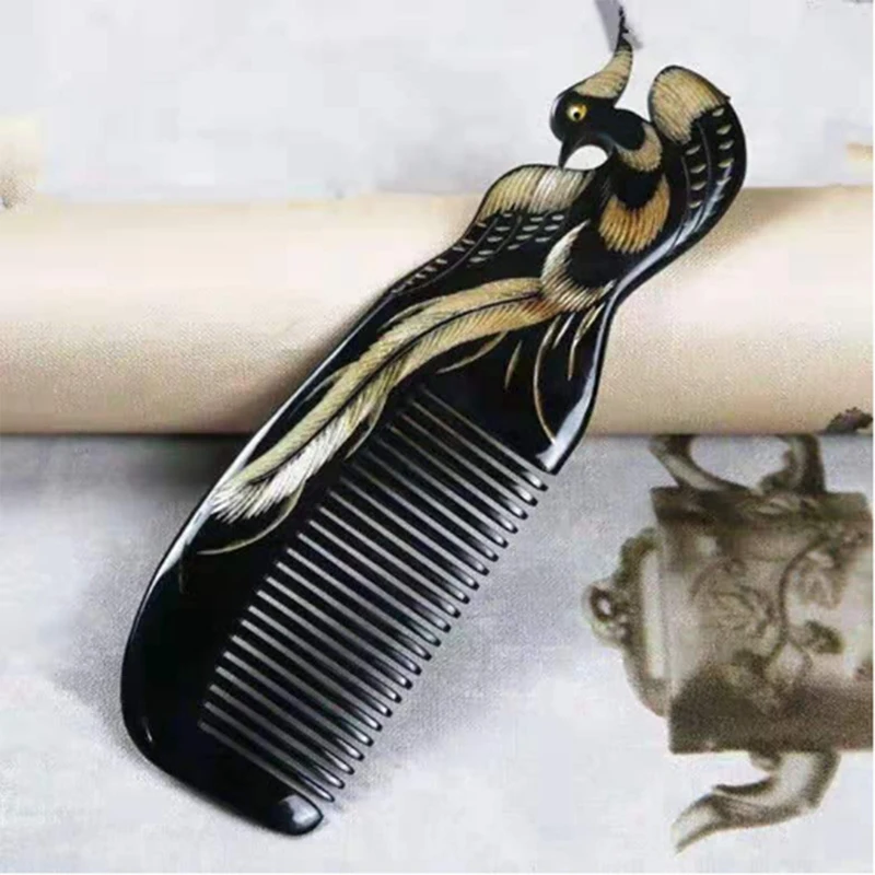 Retro OX Horn Comb Hair Brush Detangle Magic Anti-Static Comb Health Scalp Massage Combs