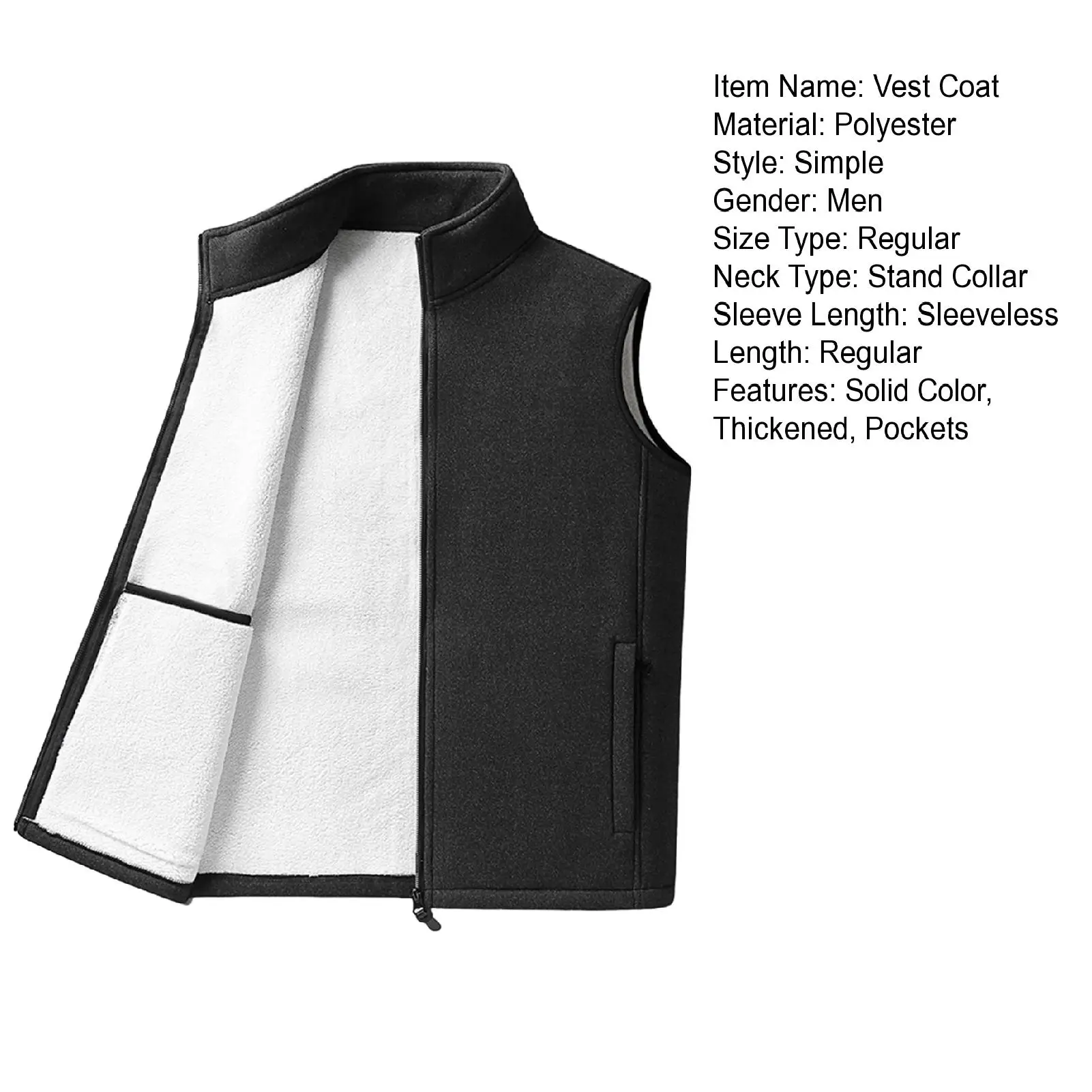 2024 الرجال سترة دون أكمام جاكيتات موضة الصوف سترة الذكور سترات مبطنة بالقطن معاطف الرجال الصدريات الدافئة الملابس المتضخم 5Xl