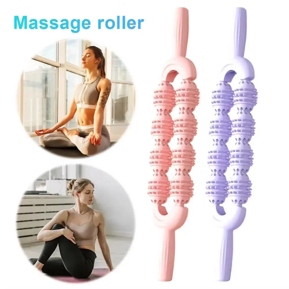 Fitness Roller Ball Massage Stick Anti Cellulite Relaxation Muscles Yoga Massage Stick Sports Durable Fascia Stick Thighs