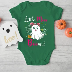 Kids Cotton Jumpsuit Little Miss Bootiful Halloween Ghost Baby Girl Clothing Pumpkin Halloween Cute Ghost Newborn Girl Bodysuits