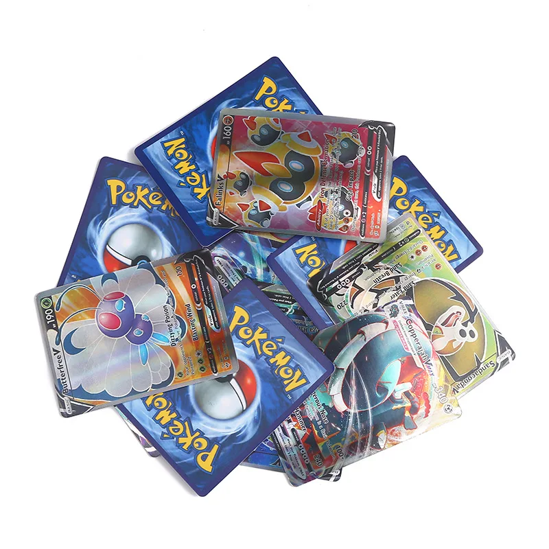 100pcs English French Flash Card V MAX Pokemon Collection Cards Children\'s Game Toy