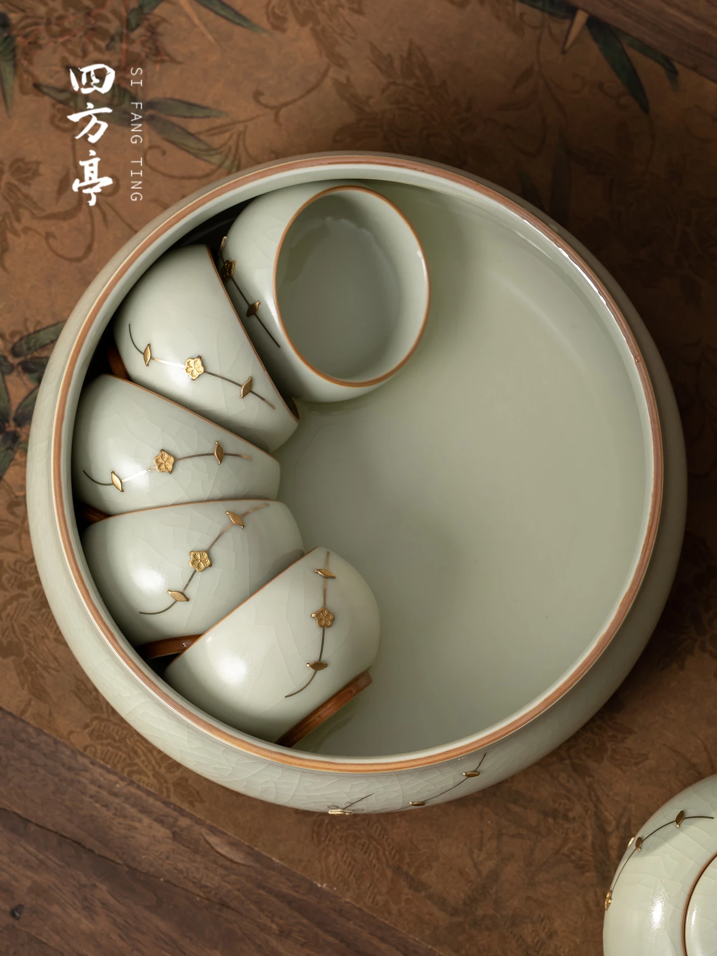 Large Ceramic Tea Washing Bowl Jingdezhen Ceramics Daily Use Household Pen Washer Storage Bowl Build Water Pot Accessories