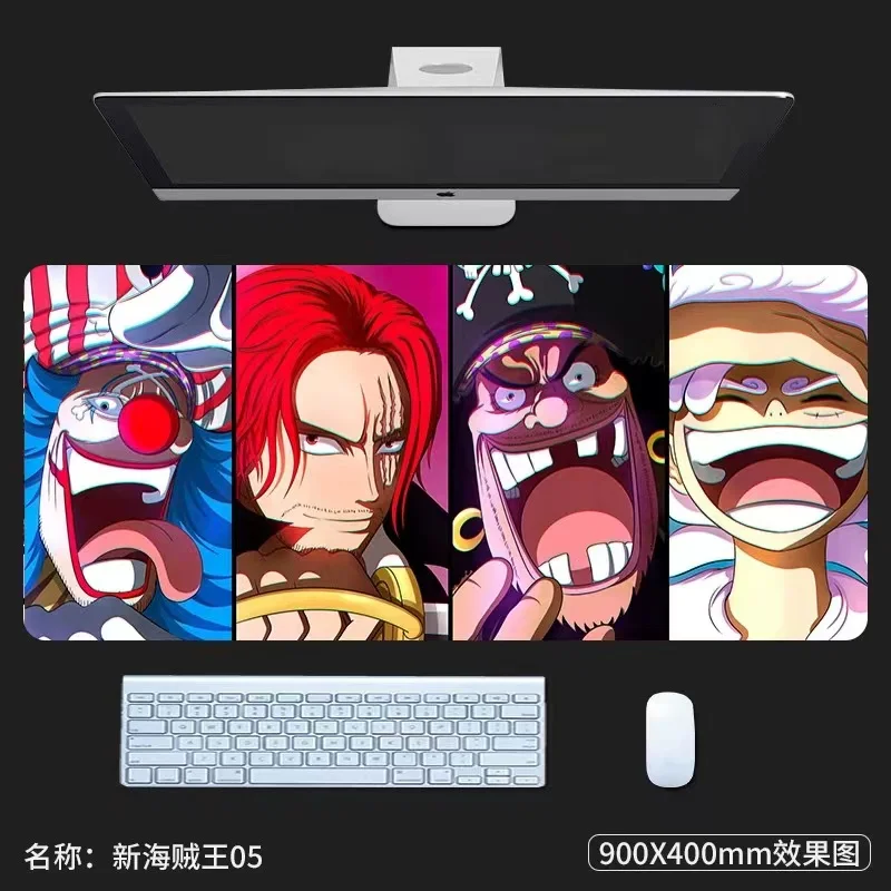 Neues einteiliges Piratenkönig-Mauspad großes Anime fünfstufiges Ruffy Four Kings Ace Long Computer Desktop Pad