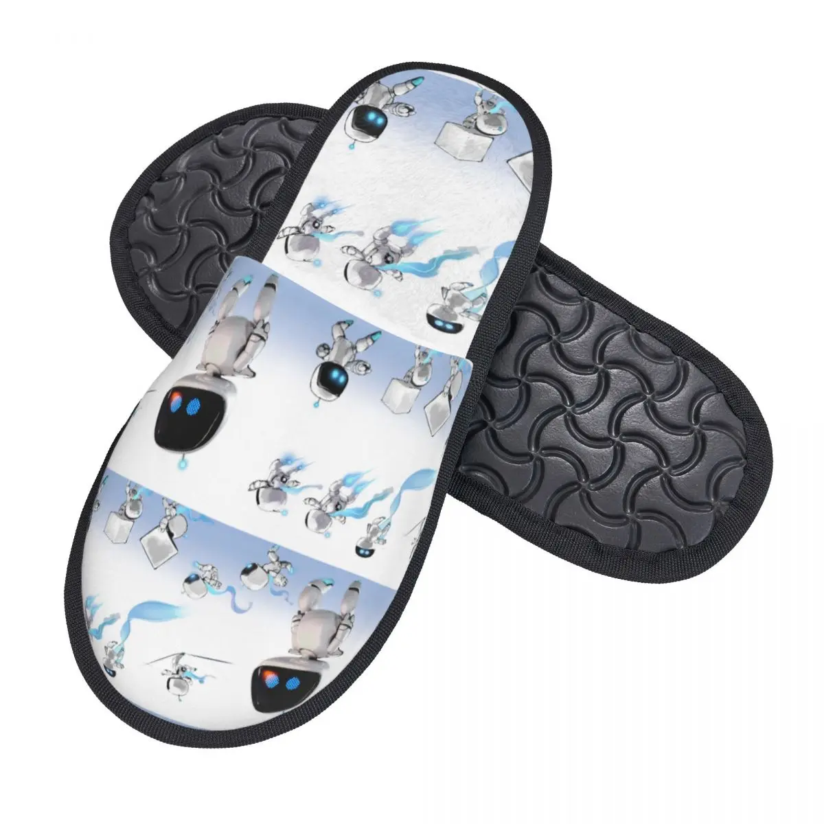 Custom A-Astro Bots Memory Foam Slippers Women Comfy Warm House Slippers