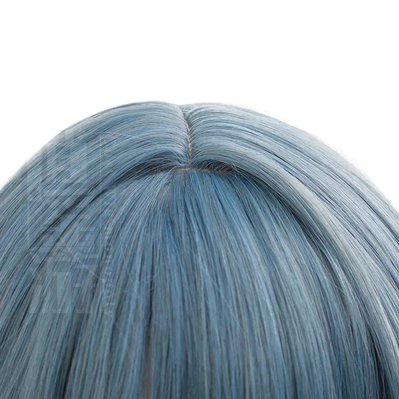 고품질 나타샤 코스프레 가발 90cm 블루 롱 헤어 내열성 합성 헤어 할로윈 파티 코스프레 애니메이션 가발+무료 가발 캡